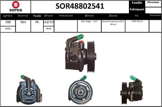 STARTCAR SOR48802541 - Hydraulic Pump, steering system autospares.lv