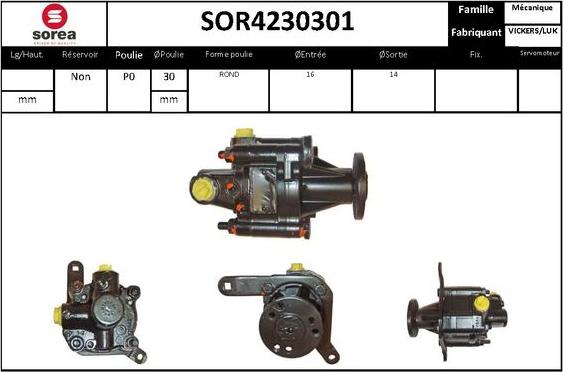 STARTCAR SOR4230301 - Hydraulic Pump, steering system autospares.lv