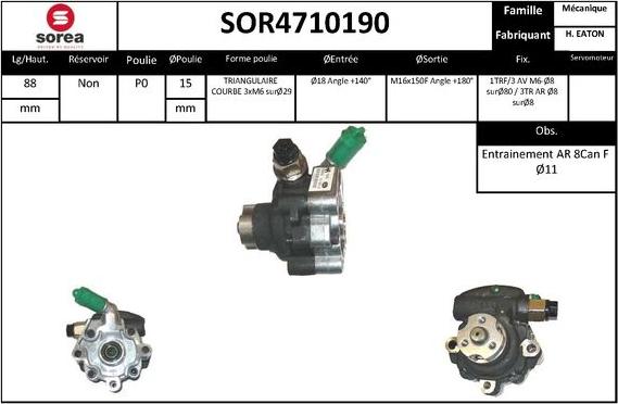 STARTCAR SOR4710190 - Hydraulic Pump, steering system autospares.lv