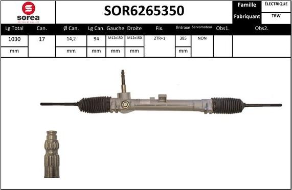 STARTCAR SOR6265350 - Steering Gear autospares.lv