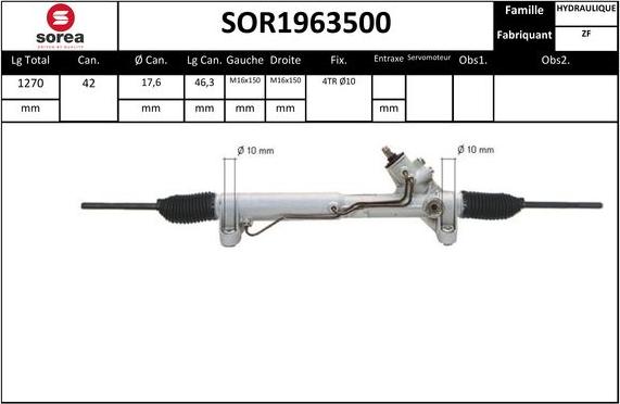 STARTCAR SOR1963500 - Steering Gear autospares.lv