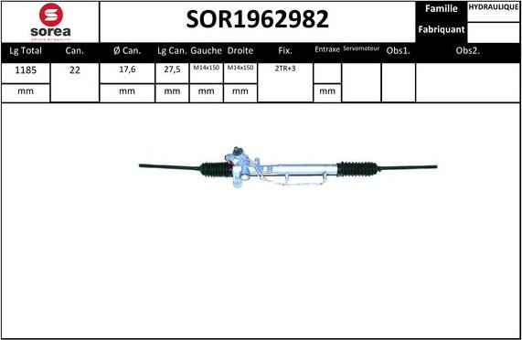 STARTCAR SOR1962982 - Steering Gear autospares.lv