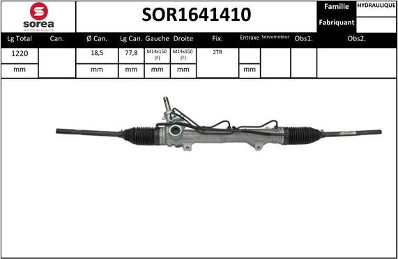 STARTCAR SOR1641410 - Steering Gear autospares.lv