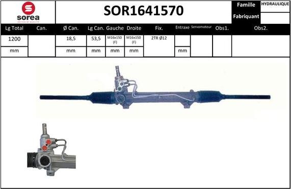 STARTCAR SOR1641570 - Steering Gear autospares.lv