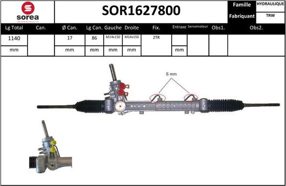 STARTCAR SOR1627800 - Steering Gear autospares.lv