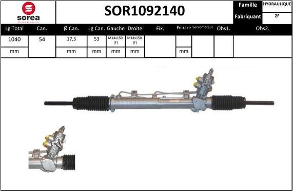 STARTCAR SOR1092140 - Steering Gear autospares.lv