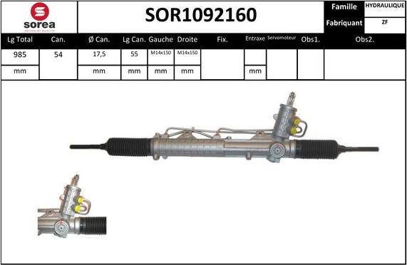 STARTCAR SOR1092160 - Steering Gear autospares.lv