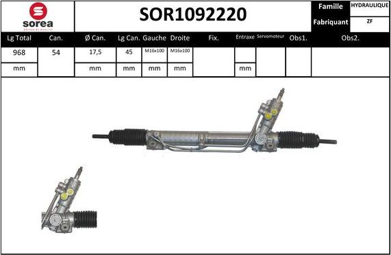 STARTCAR SOR1092220 - Steering Gear autospares.lv