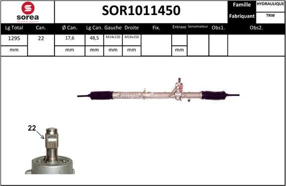 STARTCAR SOR1011450 - Steering Gear autospares.lv