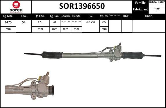 STARTCAR SOR1396650 - Steering Gear autospares.lv