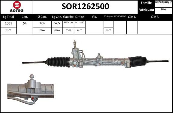 STARTCAR SOR1262500 - Steering Gear autospares.lv