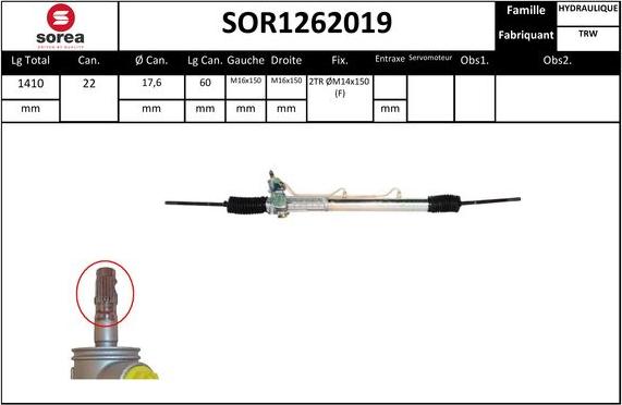 STARTCAR SOR1262019 - Steering Gear autospares.lv