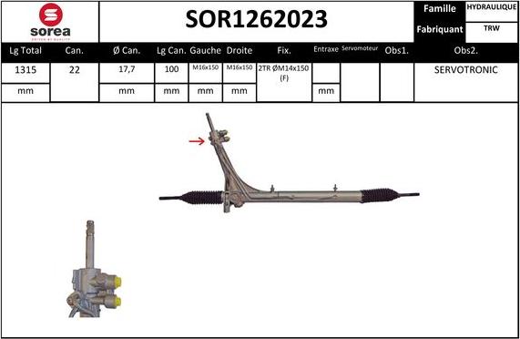 STARTCAR SOR1262023 - Steering Gear autospares.lv