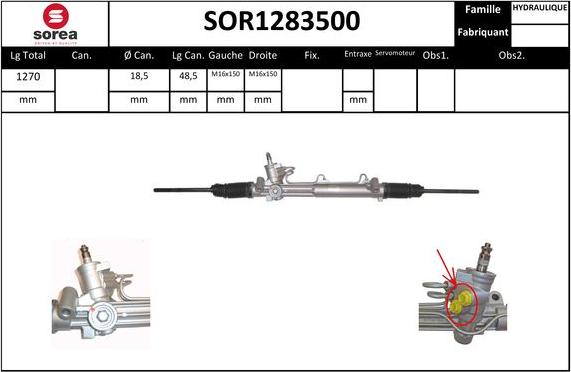 STARTCAR SOR1283500 - Steering Gear autospares.lv