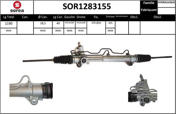 STARTCAR SOR1283155 - Steering Gear autospares.lv