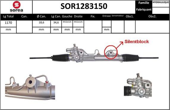 STARTCAR SOR1283150 - Steering Gear autospares.lv