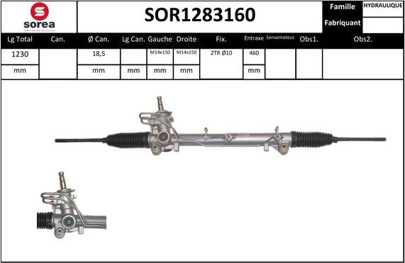 STARTCAR SOR1283160 - Steering Gear autospares.lv