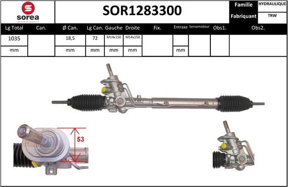 STARTCAR SOR1283300 - Steering Gear autospares.lv