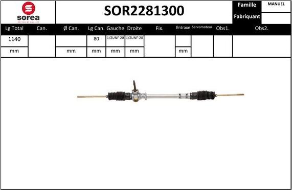 STARTCAR SOR2281300 - Steering Gear autospares.lv