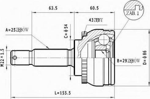 Statim C.459 - Joint Kit, drive shaft autospares.lv