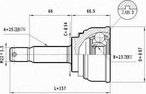 Statim C.457 - Joint Kit, drive shaft autospares.lv