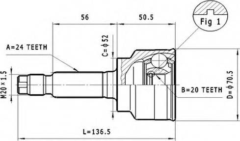 Statim C.465 - Joint Kit, drive shaft autospares.lv