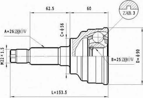Statim C.460 - Joint Kit, drive shaft autospares.lv