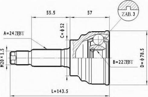 Statim C.462 - Joint Kit, drive shaft autospares.lv