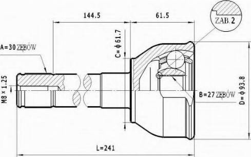 Statim C.596 - Joint Kit, drive shaft autospares.lv