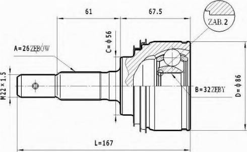 Statim C.560 - Joint Kit, drive shaft autospares.lv