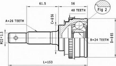 Statim C.567 - Joint Kit, drive shaft autospares.lv