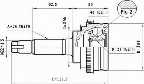 Statim C.574 - Joint Kit, drive shaft autospares.lv