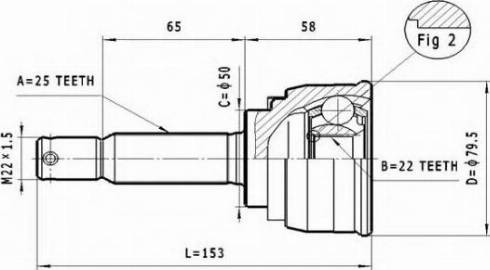 Statim C.622 - Joint Kit, drive shaft autospares.lv