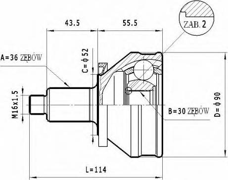 Statim C.012 - Joint Kit, drive shaft autospares.lv