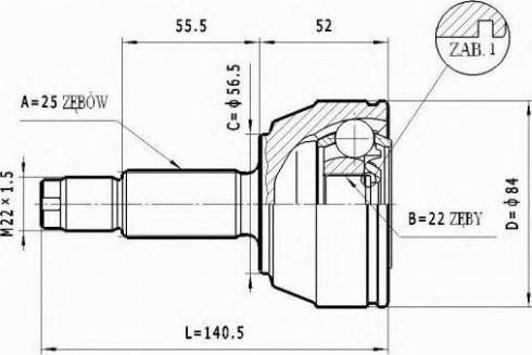 Statim C.196 - Joint Kit, drive shaft autospares.lv