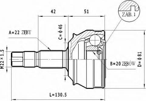 Statim C.149 - Joint Kit, drive shaft autospares.lv