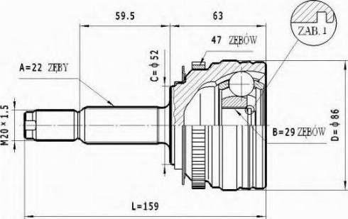 Statim C.140 - Joint Kit, drive shaft autospares.lv