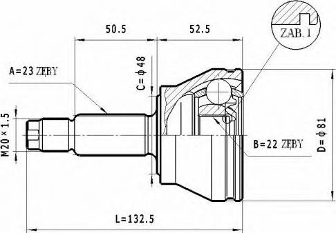 Statim C.183 - Joint Kit, drive shaft autospares.lv