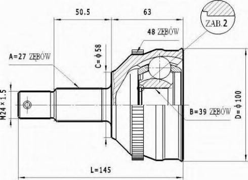 Statim C.130 - Joint Kit, drive shaft autospares.lv