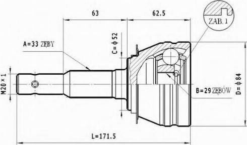 Statim C.138 - Joint Kit, drive shaft autospares.lv