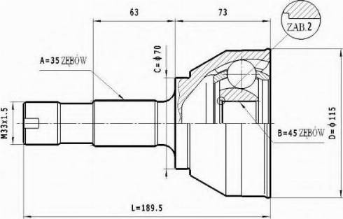 Statim C.129 - Joint Kit, drive shaft autospares.lv