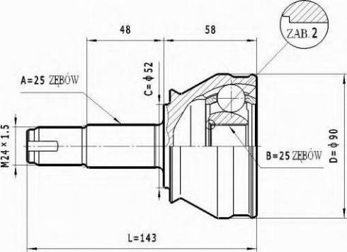 Statim C.172 - Joint Kit, drive shaft autospares.lv