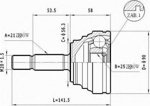 Statim C.346 - Joint Kit, drive shaft autospares.lv