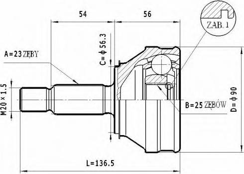 Statim C.364 - Joint Kit, drive shaft autospares.lv