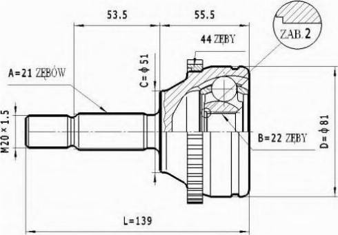 Statim C.362 - Joint Kit, drive shaft autospares.lv