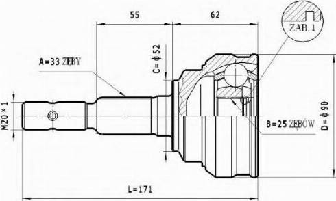 Statim C.252 - Joint Kit, drive shaft autospares.lv