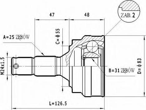 Statim C.268 - Joint Kit, drive shaft autospares.lv