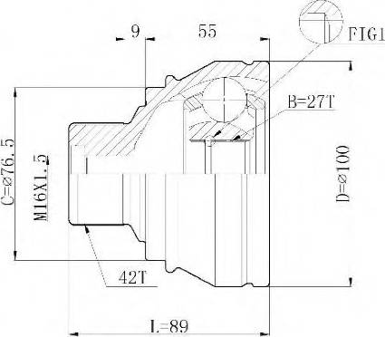 Statim C.284 - Joint Kit, drive shaft autospares.lv