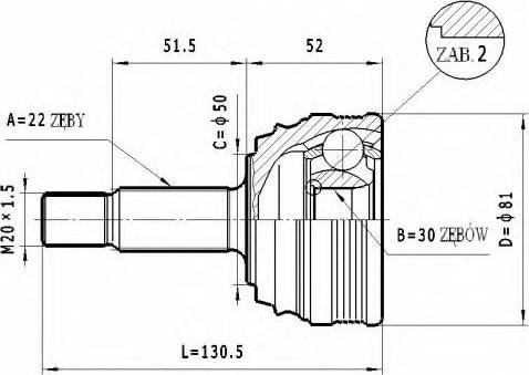 Statim C.285 - Joint Kit, drive shaft autospares.lv