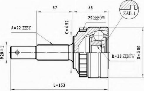 Statim C.237 - Joint Kit, drive shaft autospares.lv